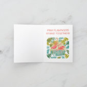 ROSA FLAMINGOS STEHEN ZUSAMMEN KARTE (Innenseite)