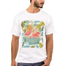 ROSA FLAMINGOS STEHEN ZUSAMMEN