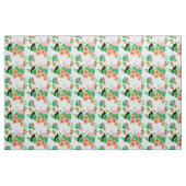 Rosa Flamingos, Toucans, tropisches Blumen-Gewebe Stoff (Fat Quarter (45,7 x 55,9 cm))
