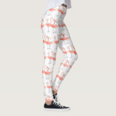 Rosa Flamingos Tropenvögel Niedlicher Vogel Leggings (Rechts)