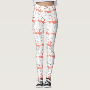 Rosa Flamingos Tropenvögel Niedlicher Vogel Leggings