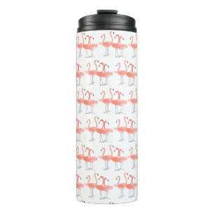Rosa Flamingos Tropenvögel Niedlicher Vogel Thermosbecher