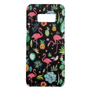 Rosa Flamingos & tropische Blume & Sukkulturen Case-Mate Samsung Galaxy S8 Hülle