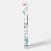 Rosa Flamingos tropisches Blätter Muster Case-Mate iPhone Hülle (Rückseite / Links)