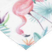 Rosa Flamingos tropisches Blätter Muster Tischdecke (Schrägansicht)