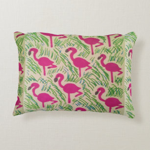 Rosa Flamingos tropisches Muster Zierkissen