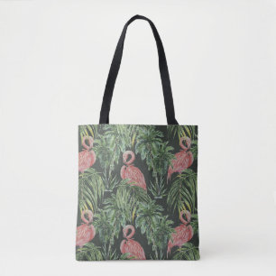 Rosa Flamingos, tropisches Vintage-Muster. Tasche