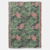 Rosa Flamingos, tropisches Vintages Muster. Decke (Vorderseite Vertikal)