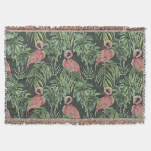 Rosa Flamingos, tropisches Vintages Muster. Decke