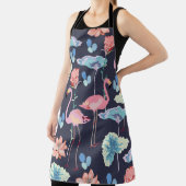 Rosa Flamingos, umgeben von Lotus-Blume und Pro Schürze (InSitu)