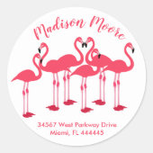 Rosa Flamingos-Umschlag Aufkleber (Vorderseite)