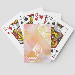 Rosa Flamingos und Ananas 3 Spielkarten