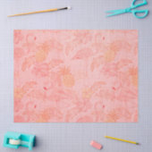 Rosa Flamingos und Ananas Seidenpapier (Basteln)