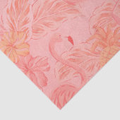 Rosa Flamingos und Ananas Seidenpapier (Detail)