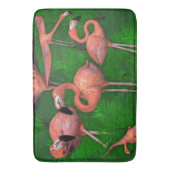 Rosa Flamingos und Jungle Ferns Badematte (Vorderseite Vertikal)