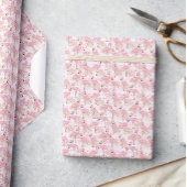 Rosa Flamingos und Palmen Geschenkpapier