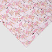 Rosa Flamingos und Palmen Seidenpapier (Ausschnitt)