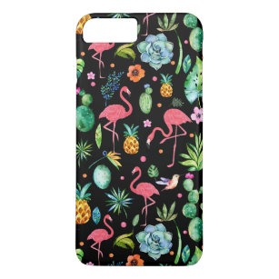 Rosa Flamingos und tropische Blume und Succulents  Case-Mate iPhone Hülle