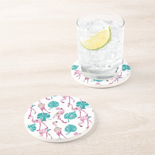 Rosa Flamingos Untersetzer (Seite)