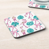 Rosa Flamingos Untersetzer (Linke Seite)