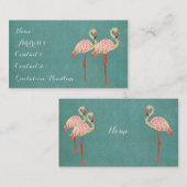 Rosa Flamingos Visitenkarte (Vorne/Hinten)