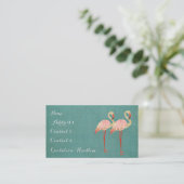 Rosa Flamingos Visitenkarte (Stehend Vorderseite)