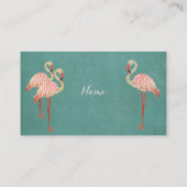 Rosa Flamingos Visitenkarte (Rückseite)