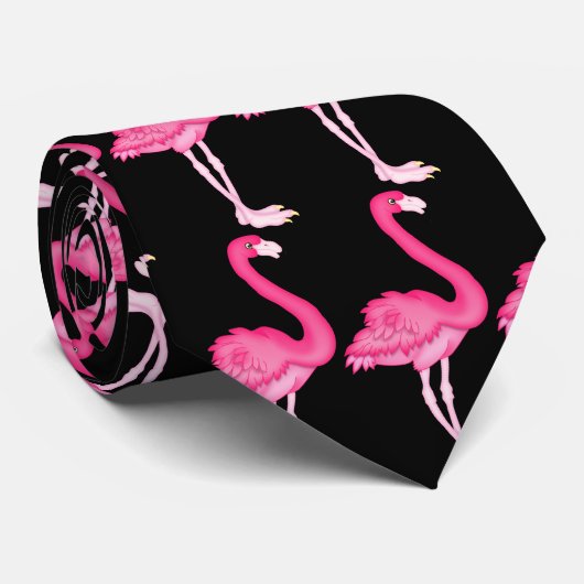 Rosa Flamingotier-Krawatte Krawatte (Gerollt)