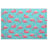 Rosa Flamingovögel auf Türkishintergrund Stoff (Fat Quarter (45,7 x 55,9 cm))