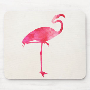 Rosa Flamingowatercolor-Silhouette-Florida-Vögel Mousepad