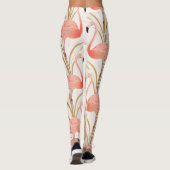 Rosa Flamingoworkout-Leggings Leggings (Rückseite)