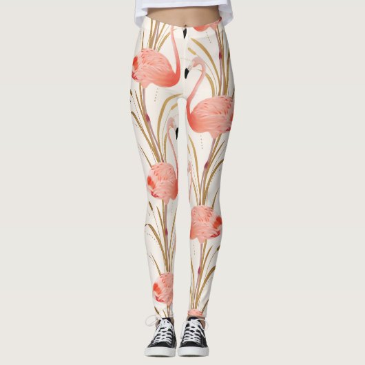 Rosa Flamingoworkout-Leggings Leggings (Vorderseite)