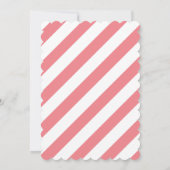 Rosa Flamings Girl 1. Geburtstagskarte Einladung (Rückseite)