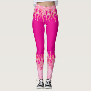 Rosa Flammen, Racing Flammen, Feuer, heiß, frisier Leggings
