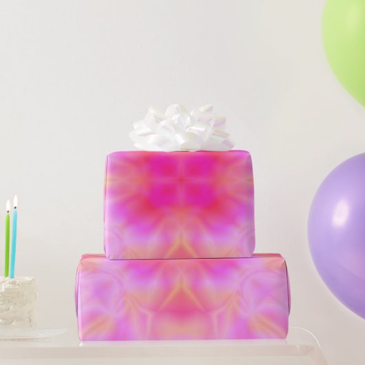 Rosa Flare Geschenkpapier (Partygeschenke)