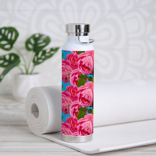 Rosa Flasche mit Insualwasser (Yoga)