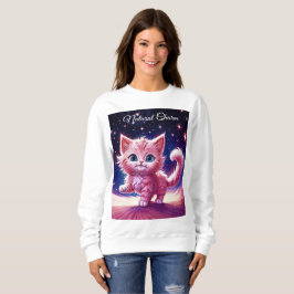 Rosa, flauschig niedliche Katzenaugen Sweatshirt