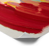 Rosa flauschige Einhörner tanzen auf Regenbogen Poster (Ecke)