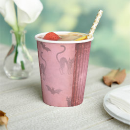 Rosa-Fledermäuse, grunge, rosa, rosa, katzenartig, Pappbecher