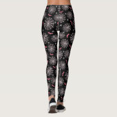 Rosa Fledermäuse und Spinnweben Leggings (Rückseite)