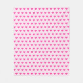 Rosa Fleece Blanket mit Herz (Vorderseite)
