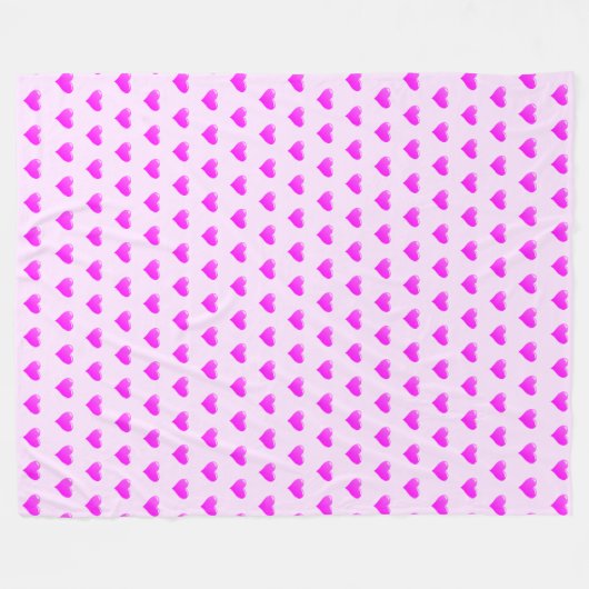 Rosa Fleece Blanket mit Herz oder Farbe wählen (Vorderseite (Horizontal))