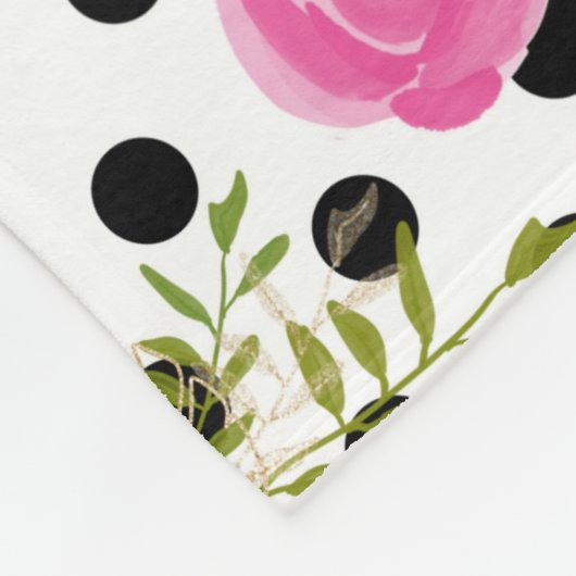 Rosa Fleece Blankon (Ecke)