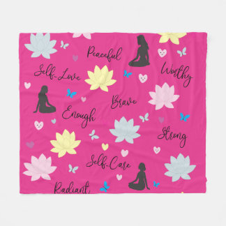 Rosa Fleece-Decke Florale Wellness-Decke Fleecedecke
