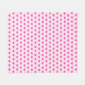 Rosa Fleece-Decke mit Herzen Fleecedecke (Vorderseite (Horizontal))