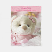 Rosa Fleece-Decken-Baby-Mädchenteddy-Bär Fleecedecke (Vorderseite)