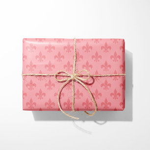 Rosa Fleur-de-Lis Geschenkpapier