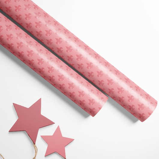 Rosa Fleur-de-Lis Geschenkpapier