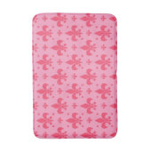rosa Fleur-de-lis-Muster Badematte (Vorderseite Vertikal)