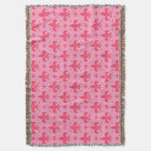 rosa Fleur-de-lis-Muster Decke (Vorderseite Vertikal)
